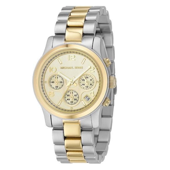 MICHAEL KORS Silver & Gold Tone Watch